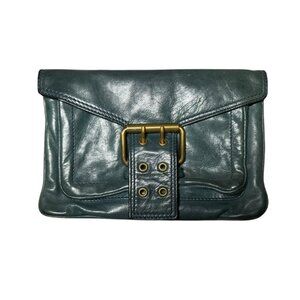 Vintage Marc Jacobs Green Leather Portfolio Clutch